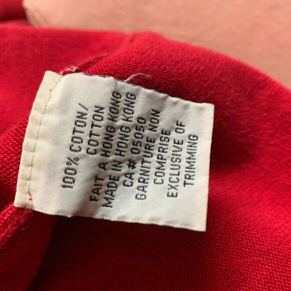 JACOB - RED Cardigan buttons down crew neck - Colored flowers embroidery large - Picture 10 of 11